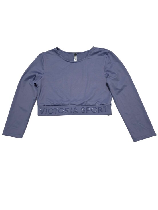 Victoria's Secret Tops - Victoria's Secret Sport Lavender Casual Streetwear Long Sleeve Crop Top Sz M
